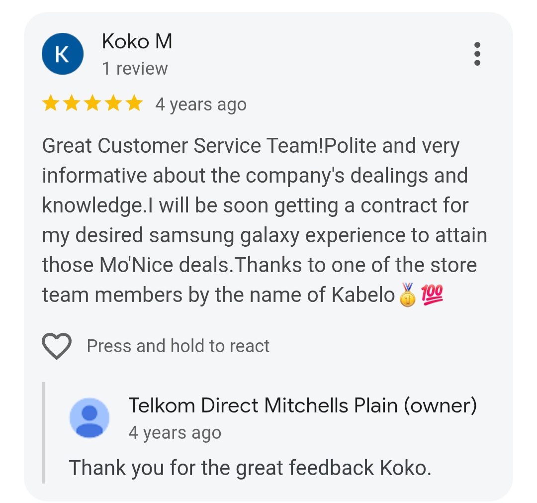 Telkom Customer Review 2